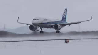 【真冬だけど、胸が熱くなる．．．ANA】ANA NH395, 398 JA222A AIRBUS A320neo January 28, 2023 Shonai Airport【庄内空港】【4K】