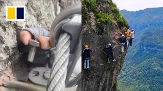 Tourist finds loose screws on cliff trail metres above ground