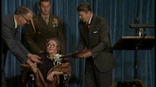 President Reagan Presents the Presidential Medal of Freedom Award to Kate Smith on October 26, 1982