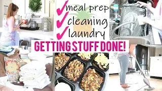 MEAL PREP & CLEAN WITH ME | BREAKFAST MEAL PREP | CLEANING MOTIVATION