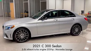 2021 C 300 Sedan with AMG Line and Night Package - First LOOK & walkaround VISUAL Review