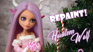 Repaint! OOAK Howdeen Wolf. Custom Monster High Doll Repaint. NewYear   Christmas