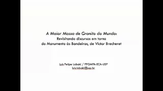 Memória, arte e monumentalização da violência - Mesa 2: Paulo Ávila e Luis Felipe Labaki