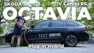 New Skoda Octavia iV Combi RS Plug-in Hybrid 2021 Review Interior Exterior