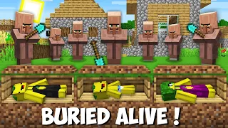 Why did THESE VILLAGERS BURIED MY FAMILY ALIVE UNDERGROUND in Minecraft ? HOW TO SURVIVE UNDER DIRT?