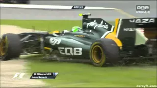 Heikki Kovalainen F1 Crash Compilation