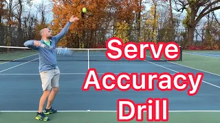 One Simple Drill For Better Serve Accuracy (Awesome Tennis Tip)