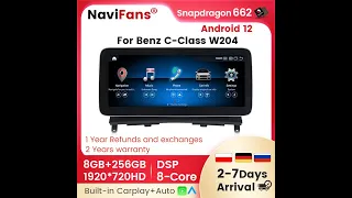 For Mercedes Benz C W204 (2008-2010) NTG 4.0 Android 12 modified car multimedia radio player