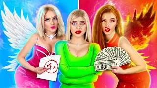 ANGEL Girl vs DEMON Girl | Evil And Good Control Me! Pranks with Girls by RATATA BOOM