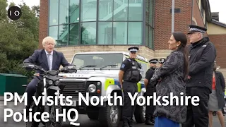 PM Boris Johnson visits new recruits at North Yorkshire Police HQ