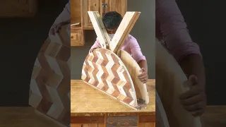 Amazing a Circle wood Folding Table by 3D Board #woodworking #shorts #trending