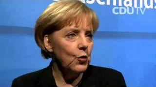 Interview mit Angela Merkel nach ihrer Wahl