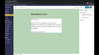 WordPress Gutenberg Markdown Example