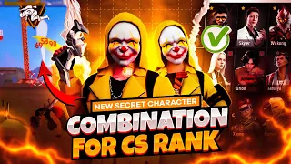 New Secret CS Rank Character Combination 😱🔥 | Best Character Combination In Free Fire