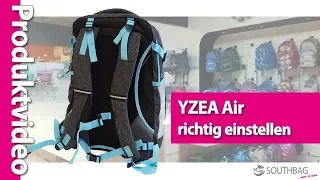 Yzea Schulrucksack Air - richtig am Rücken einstellen