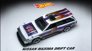 Nissan Maxima Drift Car Custom Hot Wheels How I make Pattern Airbrush Paint