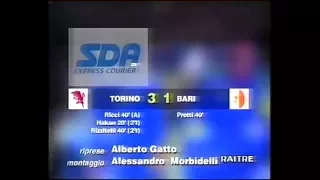 1995-96 (2a - 10-09-1995) Torino-Bari 3-1 [Aut.G.Ricci,Protti,H.Sukur,Rizzitelli(R)] Serv D.S.Rai3