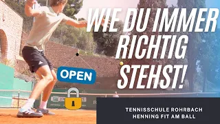 Tennis - Wie du immer richtig stehst! Fußstellung & Stand