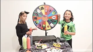 Pancake Art Challenge Mystery Wheel Halloween Edition!!