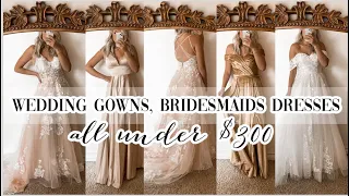 WEDDING GOWNS & BRIDESMAID DRESSES UDER $300 | JJsHouse Review!