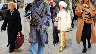 How do Londoners Dress in Winter. Winter Street Fashion. Street Style. Christmas  in London.