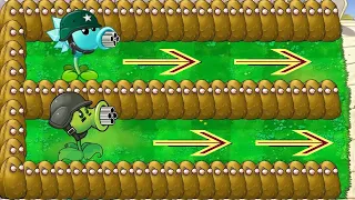 Plants vs Zombies | 99 Gatling Pea vs 99 Snow Pea vs 9999 Zombies