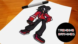 How To Draw FNF MOD character - Agoti Step by Step