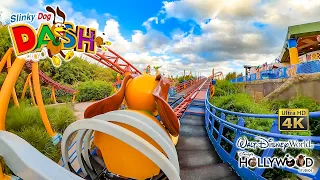 Slinky Dog Dash Roller Coaster On Ride Front Seat 4K POV Walt Disney World 2022 10 24