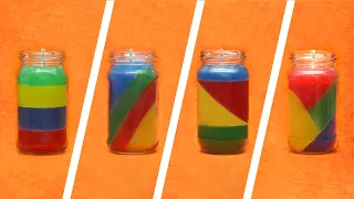 How To Make Layered Candles || DIY Handmade Multicolor Candles || Crafty'z