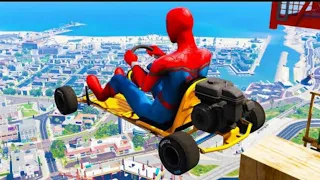 GTA 5 Spiderman Epic Jumps #38 - Spider-Man Stunts Gameplay & Fails#3