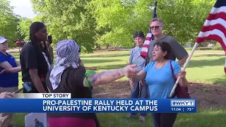 WATCH | Group holds rally on UK’s campus over war in Gaza