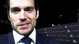 Henry Cavill at the premiere of "Immortals"