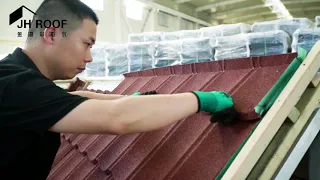 JINHU Stone Coated Metal Roof Tile Installation Video