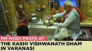 PM Modi prays at the Kashi Vishwanath Dham in Varanasi
