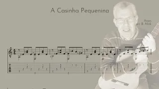 A Casinha Pequenina (Brazilian traditional) - B. Belém de Souza - Classical Guitar Score+TAB