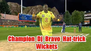 Champion Dj Bravo Hat-trick Wickets|RC20|#shorts #ytshorts