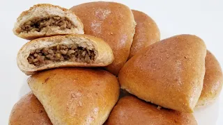 Пирожки с фаршем/Из цельнозерновой муки/Пирожки в духовке/Whole grain minced meat pies