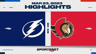 NHL Highlights | Lightning vs. Senators - March 23, 2023