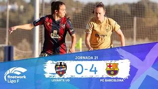 RESUMEN Y GOLES FC LEVANTE UD FEMENINO vs FC BARCELONA FEMENINO, JORNADA 21, FINETWORK LIGA F