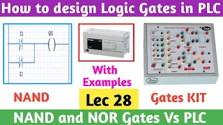 How to design Logic Gate Kit in PLC । #NAND & #NOR Gates in PLC Programme.