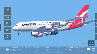 Descending down into the Los Angeles traffic pattern with Qantas a380-800 infinite flight