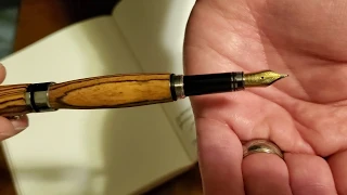 handmade, wood turned fountain pen