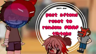 Past Aftons react to random fnaf tiktoks/part1? /i donno if i will do a p2-/gacha/NO SHIPSSS