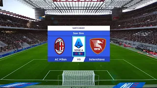 AC Milan vs Salernitana | San Siro | 2023-24 Serie A | PES 2021