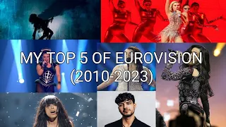 MY TOP 5 OF EUROVISION (2010 - 2023) AS A SPANISH 🇪🇸