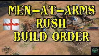 ENGLISH AOE4 | MEN AT ARMS RUSH BUILD ORDER