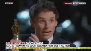 Oscars 2015: Eddie Redmayne Dedicates Oscar To ALS Sufferers