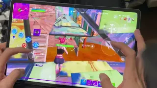 Fortnite Mobile GamePlay On Samsung Galaxy Tab S8 120fps handcam! Best Android Player!