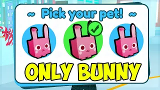 I Beat Roblox Pet Simulator X Using ONLY BUNNY