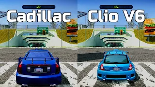 NFS Most Wanted: Cadillac CTS vs Renault Clio V6 - Drag Race